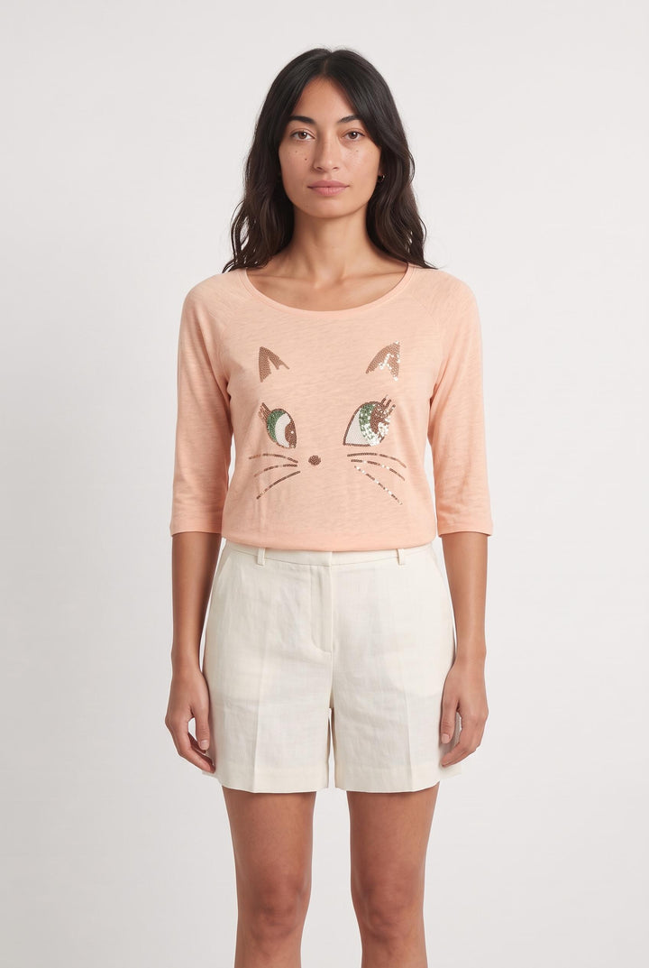 Tee-shirt Rose - Taille S/36 de la marque Bérénice | PARAD55596 - Vendu par Paradigme - Image 1