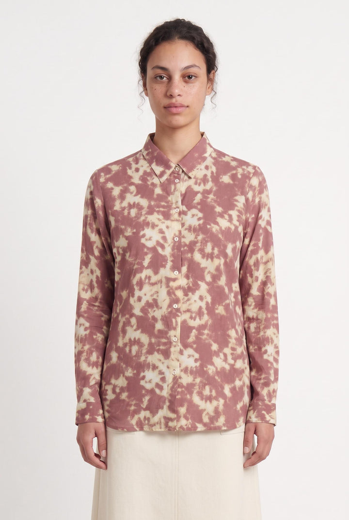 Chemise Bordeau et Beige - Taille L/40 de la marque Bizance | PARAD55616 - Vendu par Paradigme - Image 1