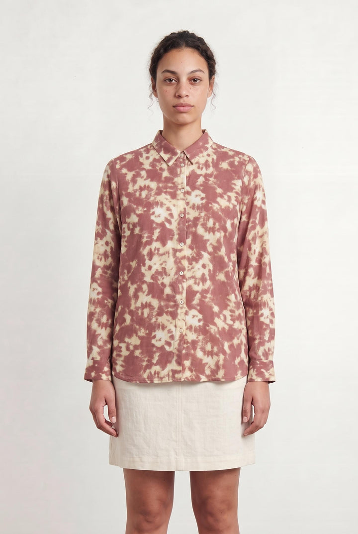 Chemise Bordeau et Beige - Taille L/40 de la marque Bizance | PARAD55618 - Vendu par Paradigme - Image 1