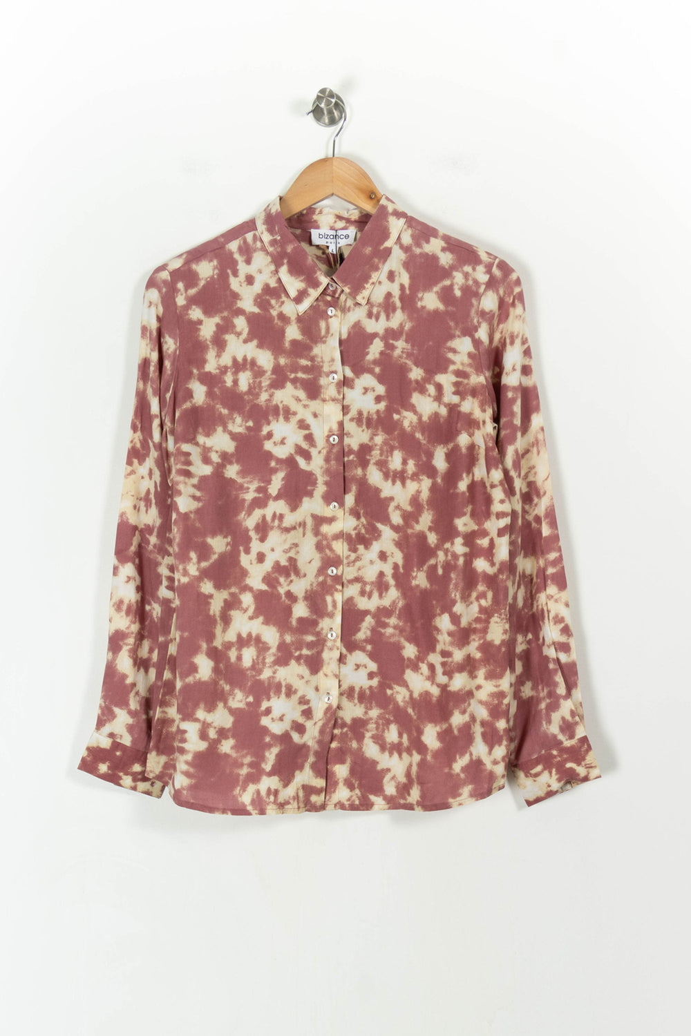 Chemise Bordeau et Beige - Taille L/40 de la marque Bizance | PARAD55618 - Vendu par Paradigme - Image 2