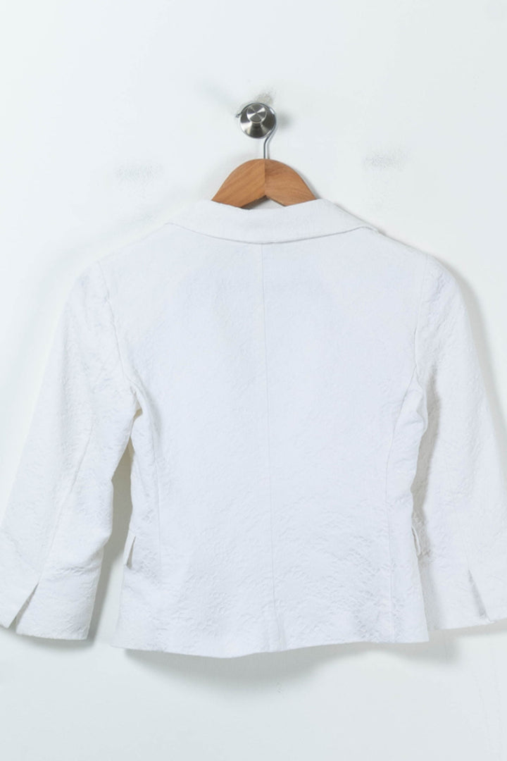 Blazer Blanc - Taille S/36 de la marque Max Mara | PARAD55623 - Vendu par Paradigme - Image 4
