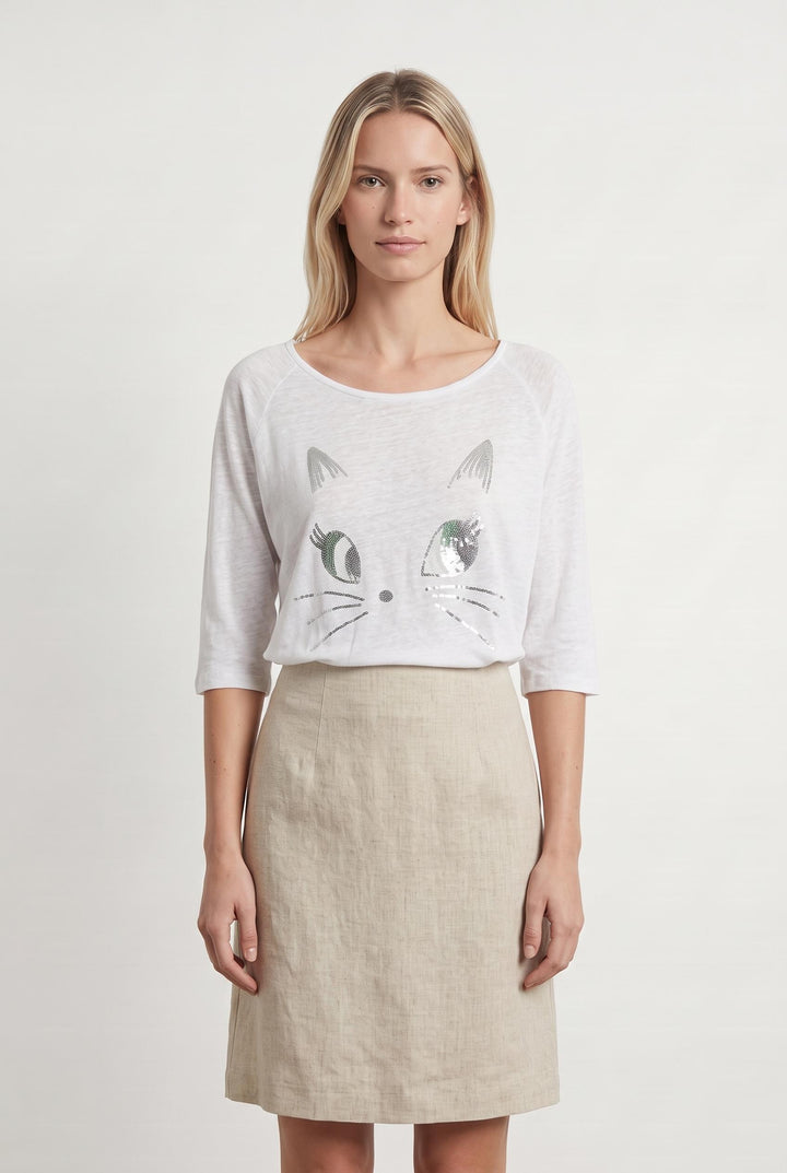 Tee-shirt Blanc - Taille S/36 de la marque Bérénice | PARAD55626 - Vendu par Paradigme - Image 1