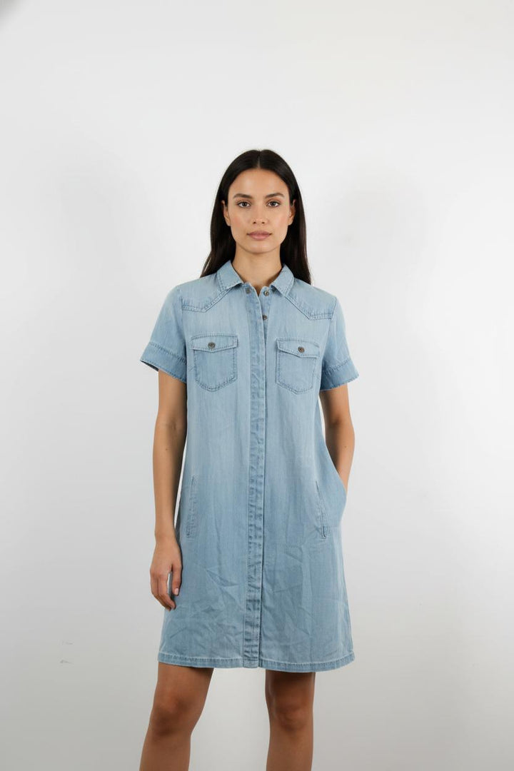 Robe Chemise Bleue - Taille L/40
