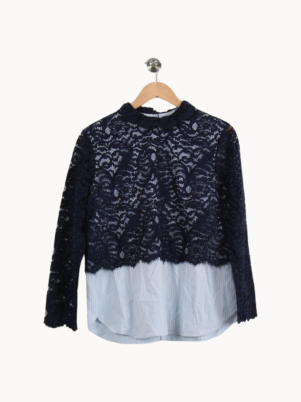 Blouse Bleu et Blanc - Taille L/40 de la marque Sandro | PARAD55631 - Vendu par Paradigme - Image 2