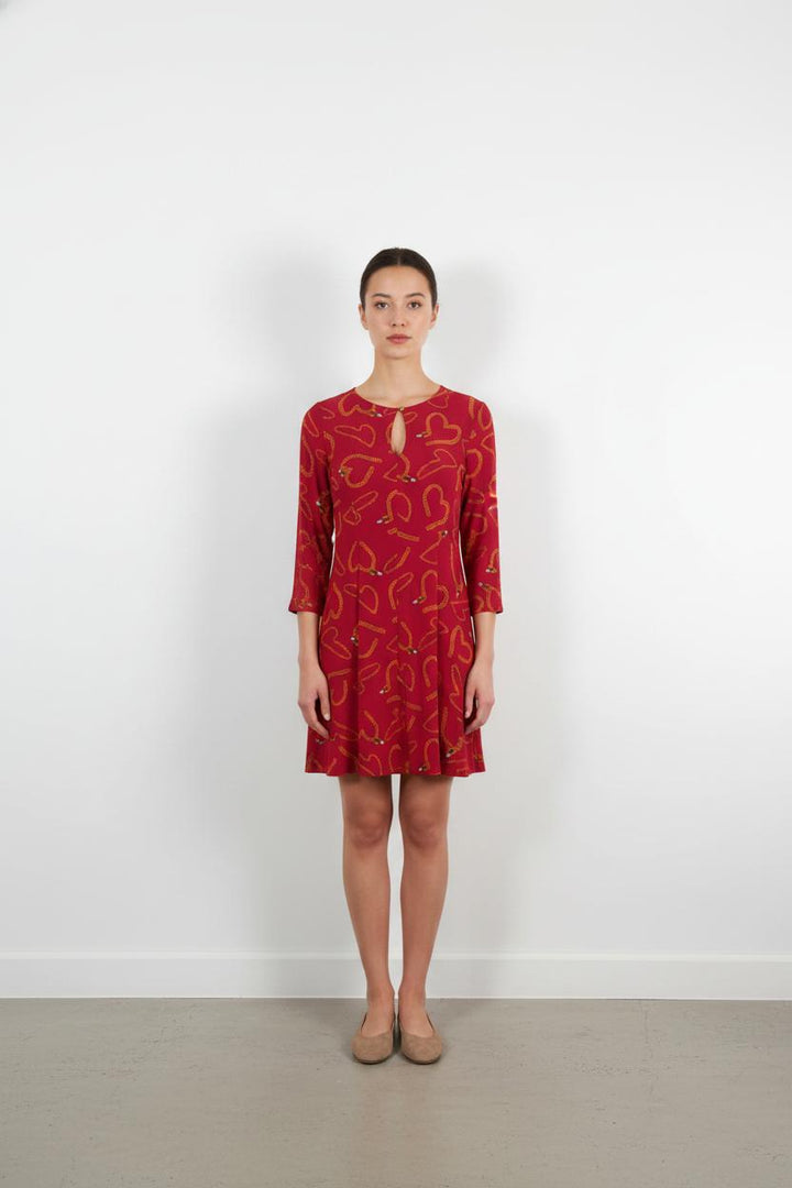 Robe Évasée Rose et Jaune - Taille XS/34