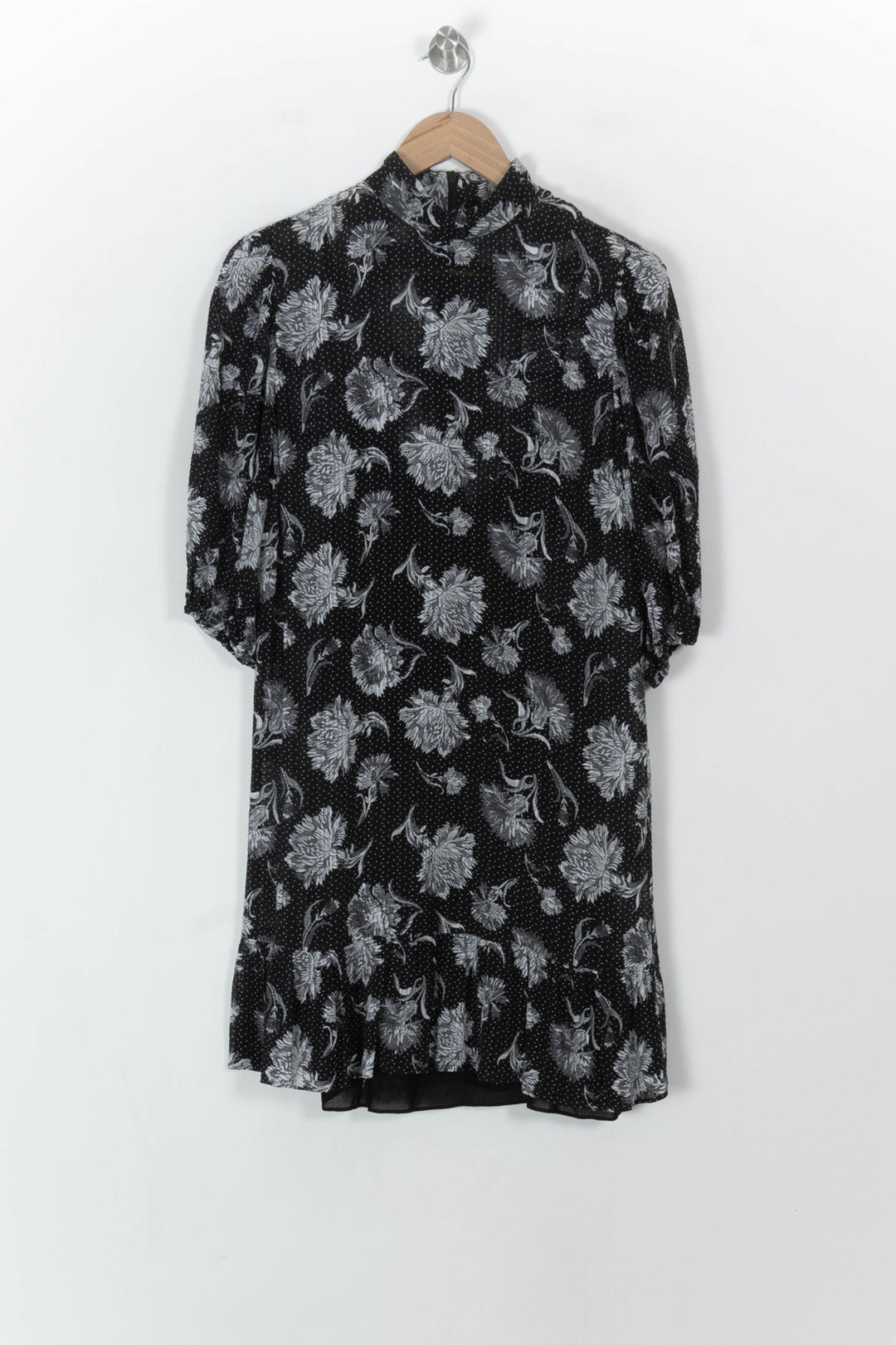 Robe Fleurie Noire et Blanche - Taille S/36 de la marque The Kooples | PARAD55638 - Vendu par Paradigme - Image 2