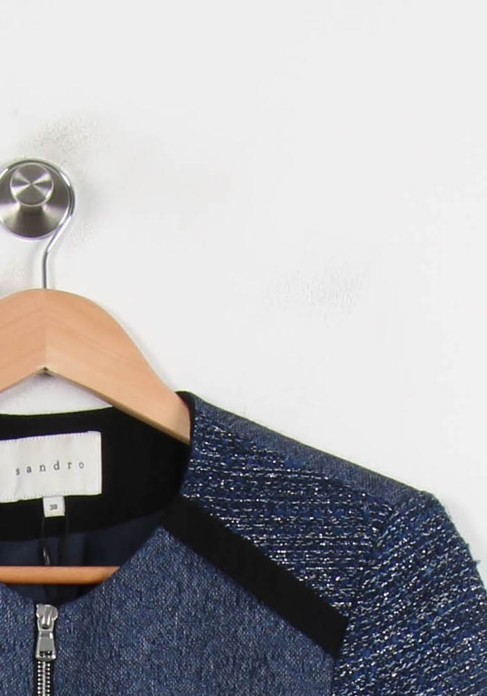 Veste Bleu - Taille M/38 de la marque Sandro | PARAD55652 - Vendu par Paradigme - Image 3