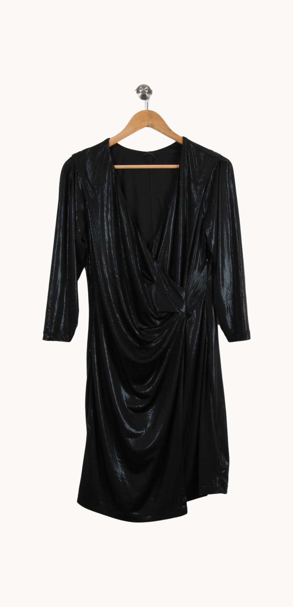 Robe Drapée Noire - Taille M/38 de la marque IKKS | PARAD55653 - Vendu par Paradigme - Image 2