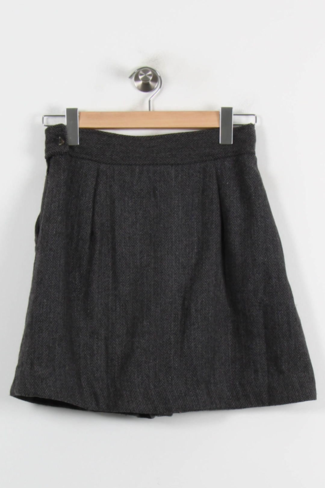 Jupe Courte Grise - Taille S/36 de la marque Bizance | PARAD55661 - Vendu par Paradigme - Image 2