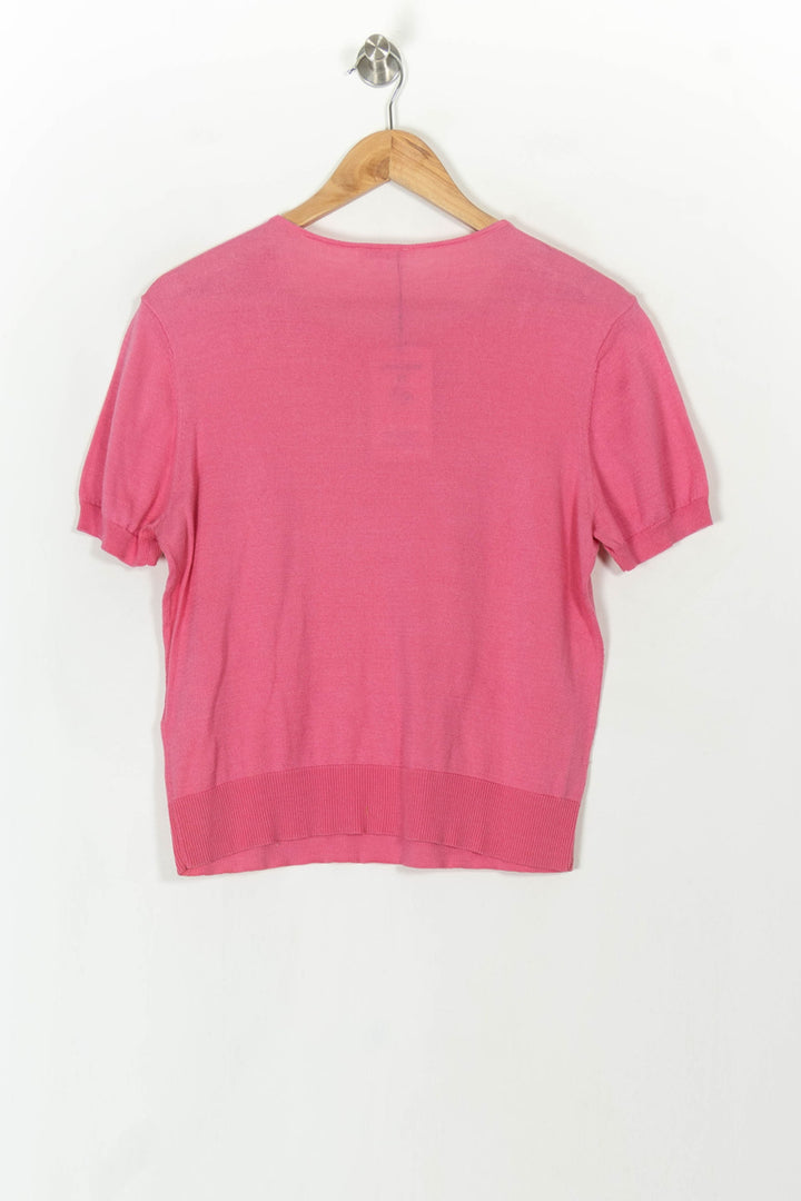 Pull Rose et Blanc - Taille M/38 de la marque Claudie Pierlot | PARAD55670 - Vendu par Paradigme - Image 5