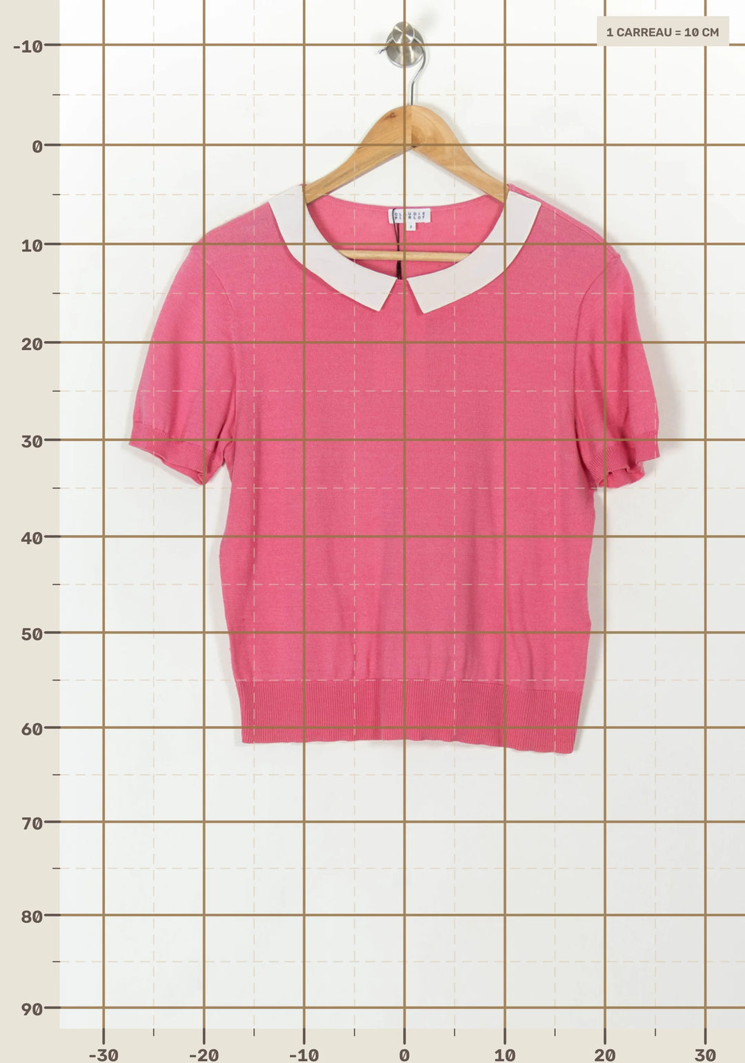 Pull Rose et Blanc - Taille M/38 de la marque Claudie Pierlot | PARAD55670 - Vendu par Paradigme - Image 4