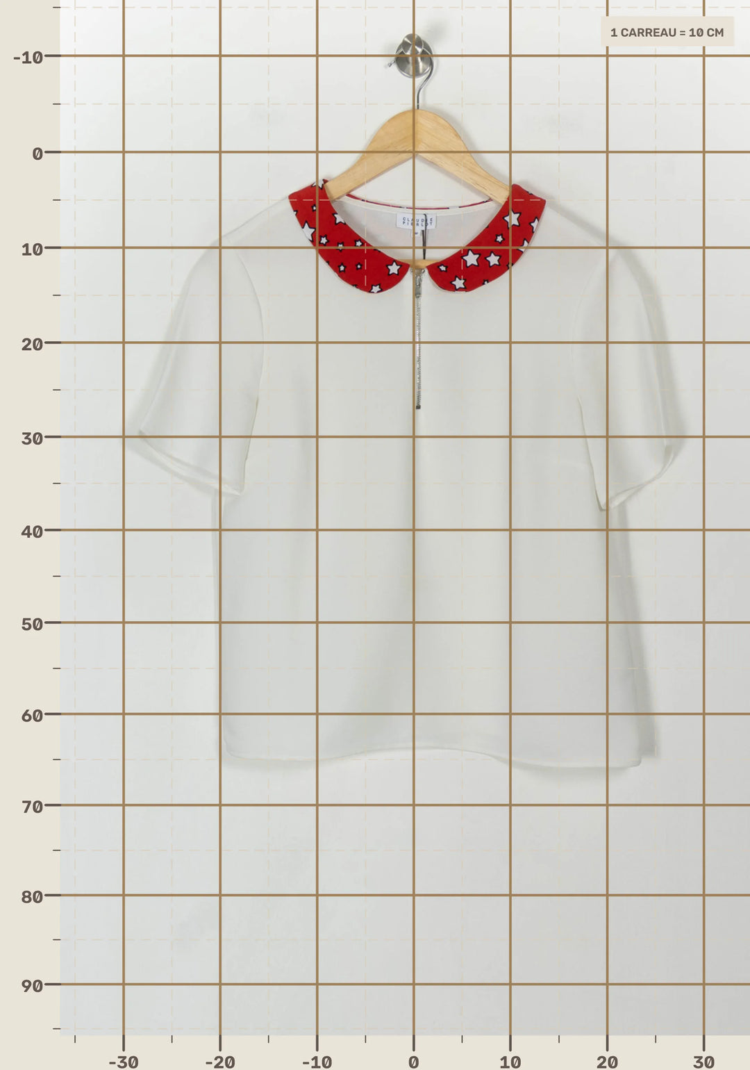 Blouse Blanche et Rouge - Taille L/40 de la marque Claudie Pierlot | PARAD55671 - Vendu par Paradigme - Image 4