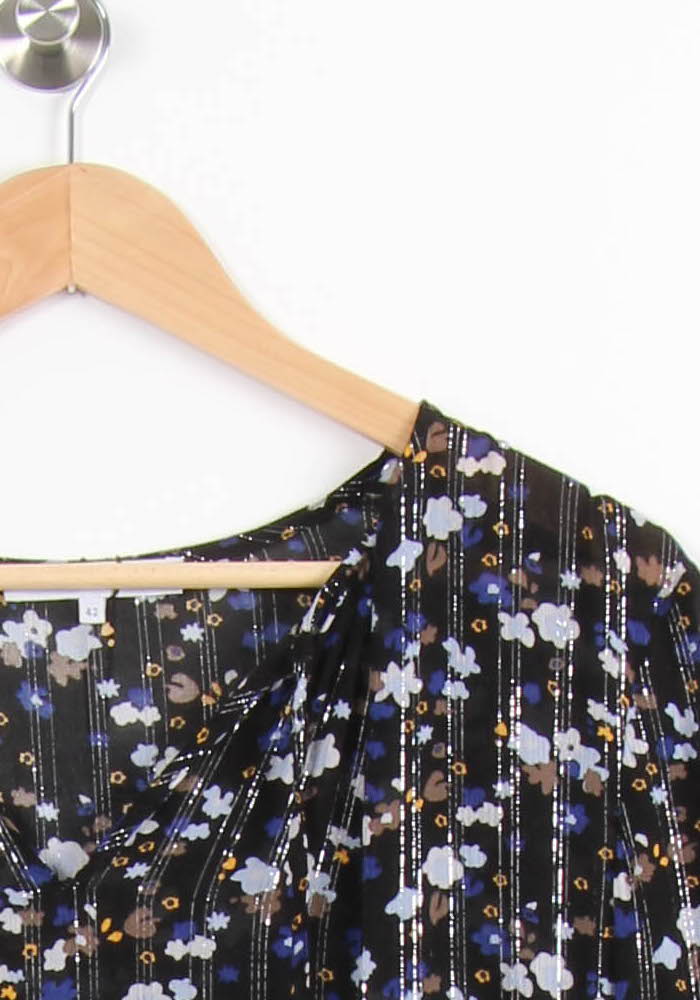 Robe Midi Bleue et Noire - Taille XL/42 de la marque Gerard Darel | PARAD55674 - Vendu par Paradigme - Image 3
