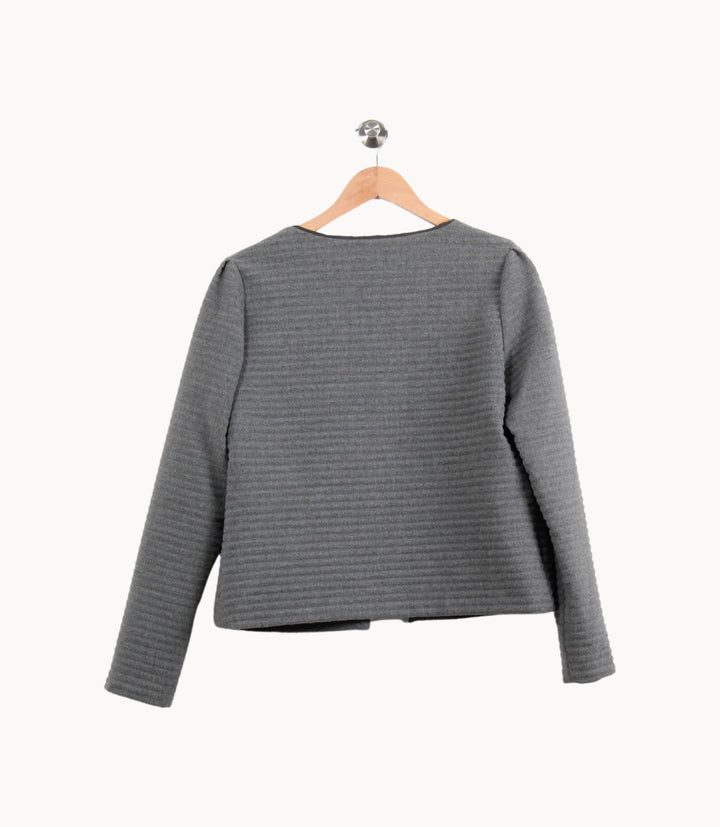 Veste Courte Grise - Taille L/40 de la marque Maison 123 | PARAD55675 - Vendu par Paradigme - Image 4