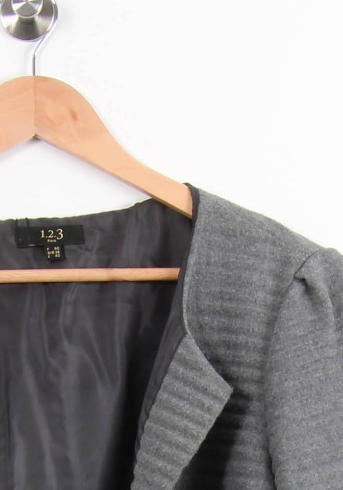 Veste Courte Grise - Taille L/40 de la marque Maison 123 | PARAD55675 - Vendu par Paradigme - Image 3
