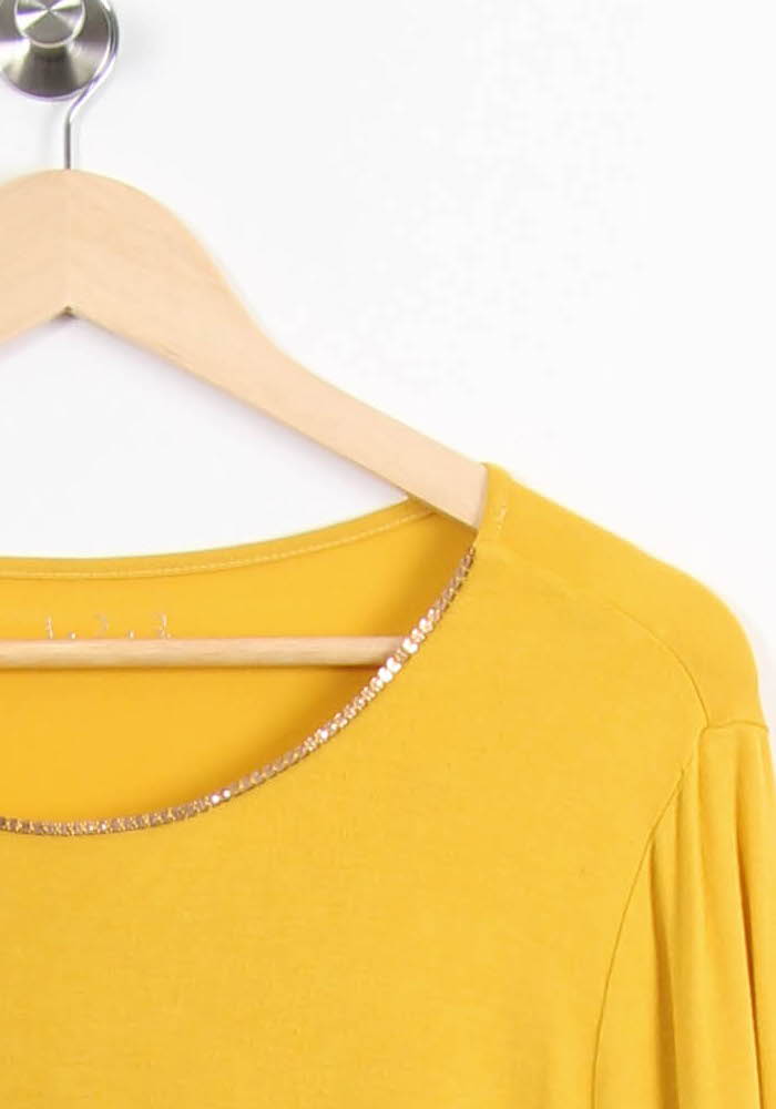 Tee-shirt manches longues Jaune - Taille S/36 de la marque Maison 123 | PARAD55676 - Vendu par Paradigme - Image 3