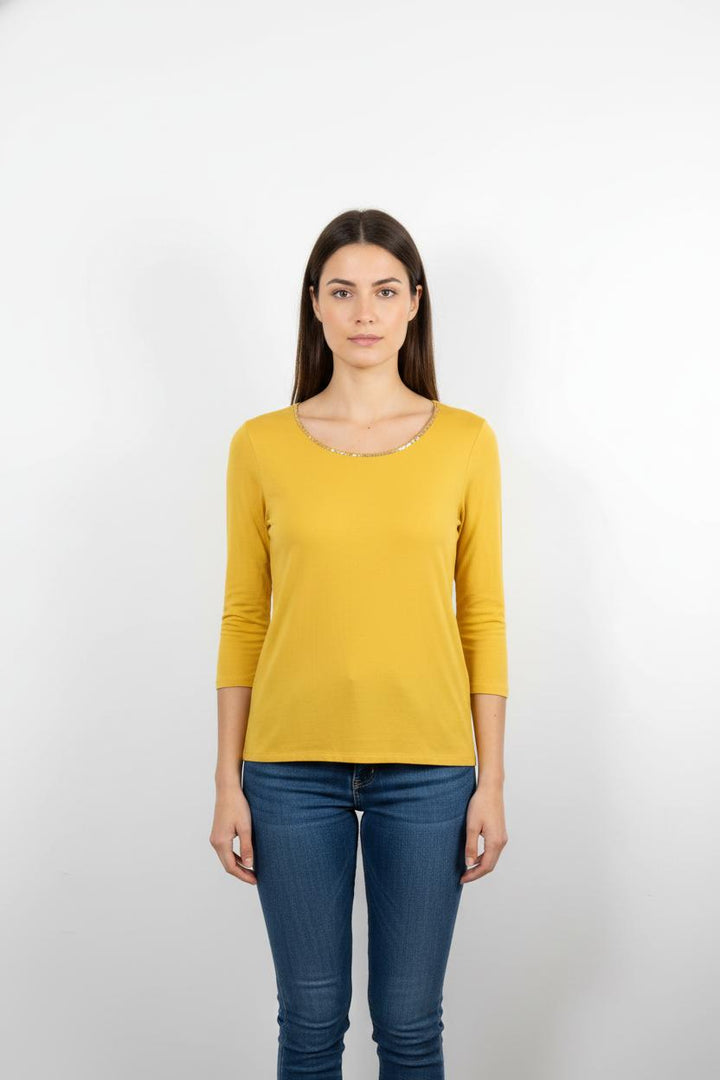 Tee-shirt manches longues Jaune - Taille S/36