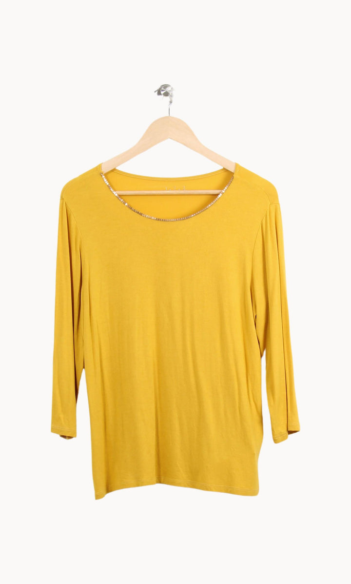 Tee-shirt manches longues Jaune - Taille S/36 de la marque Maison 123 | PARAD55676 - Vendu par Paradigme - Image 2