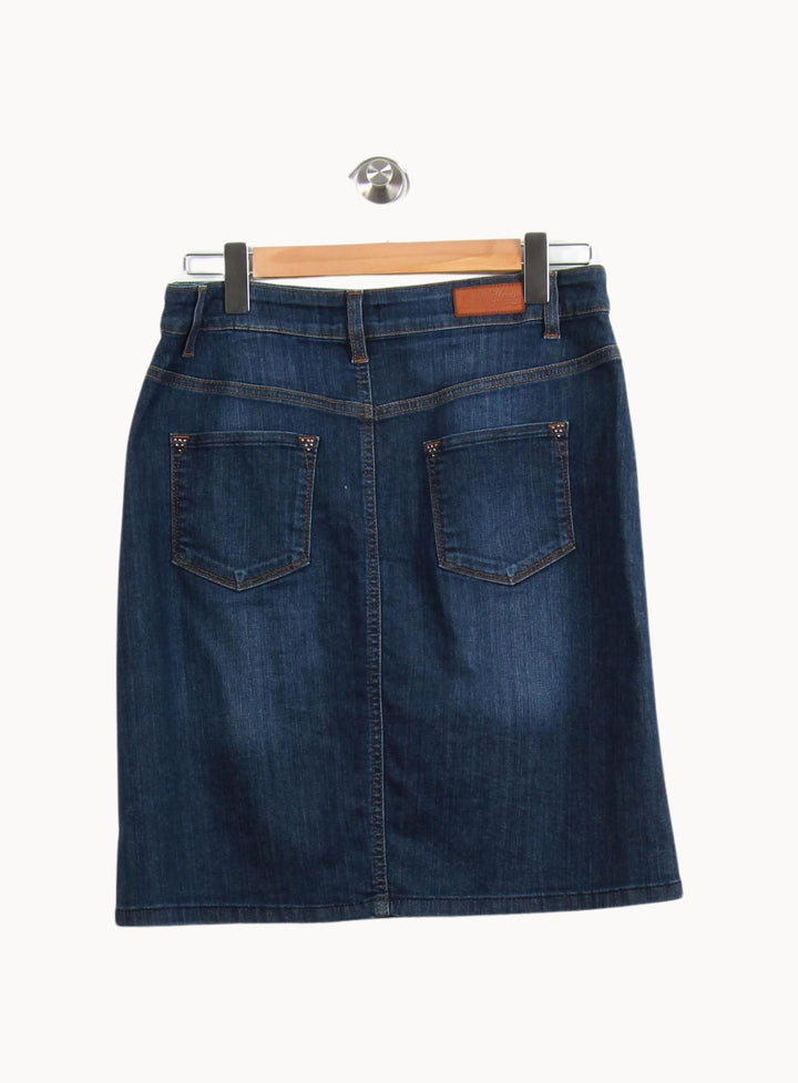 Jupe en Jean Bleu - Taille L/40 de la marque Caroll | PARAD55679 - Vendu par Paradigme - Image 4