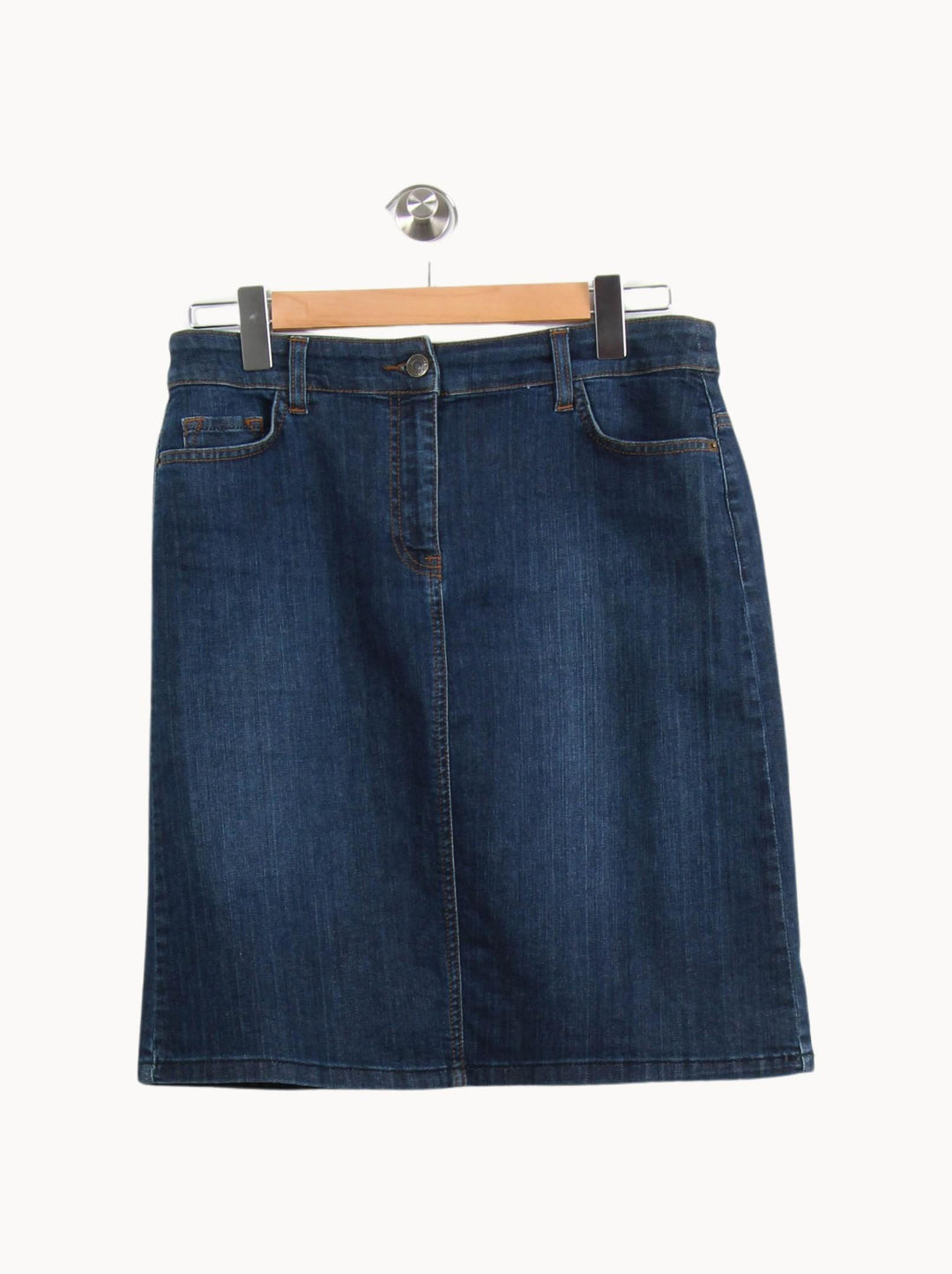 Jupe en Jean Bleu - Taille L/40 de la marque Caroll | PARAD55679 - Vendu par Paradigme - Image 2