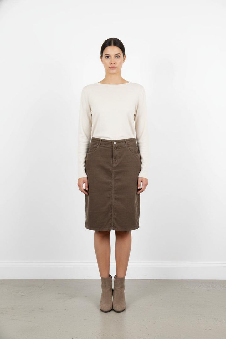 Jupe Droite Marron - Taille L/40