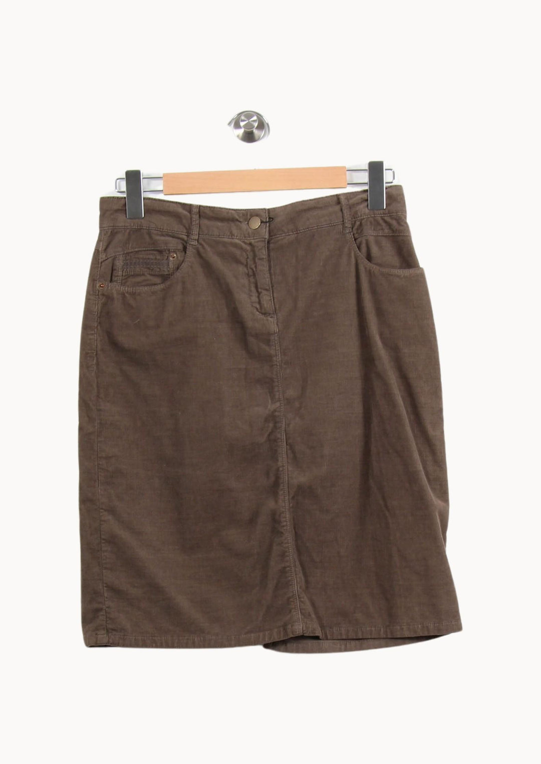 Jupe Droite Marron - Taille L/40 de la marque Maison 123 | PARAD55681 - Vendu par Paradigme - Image 2