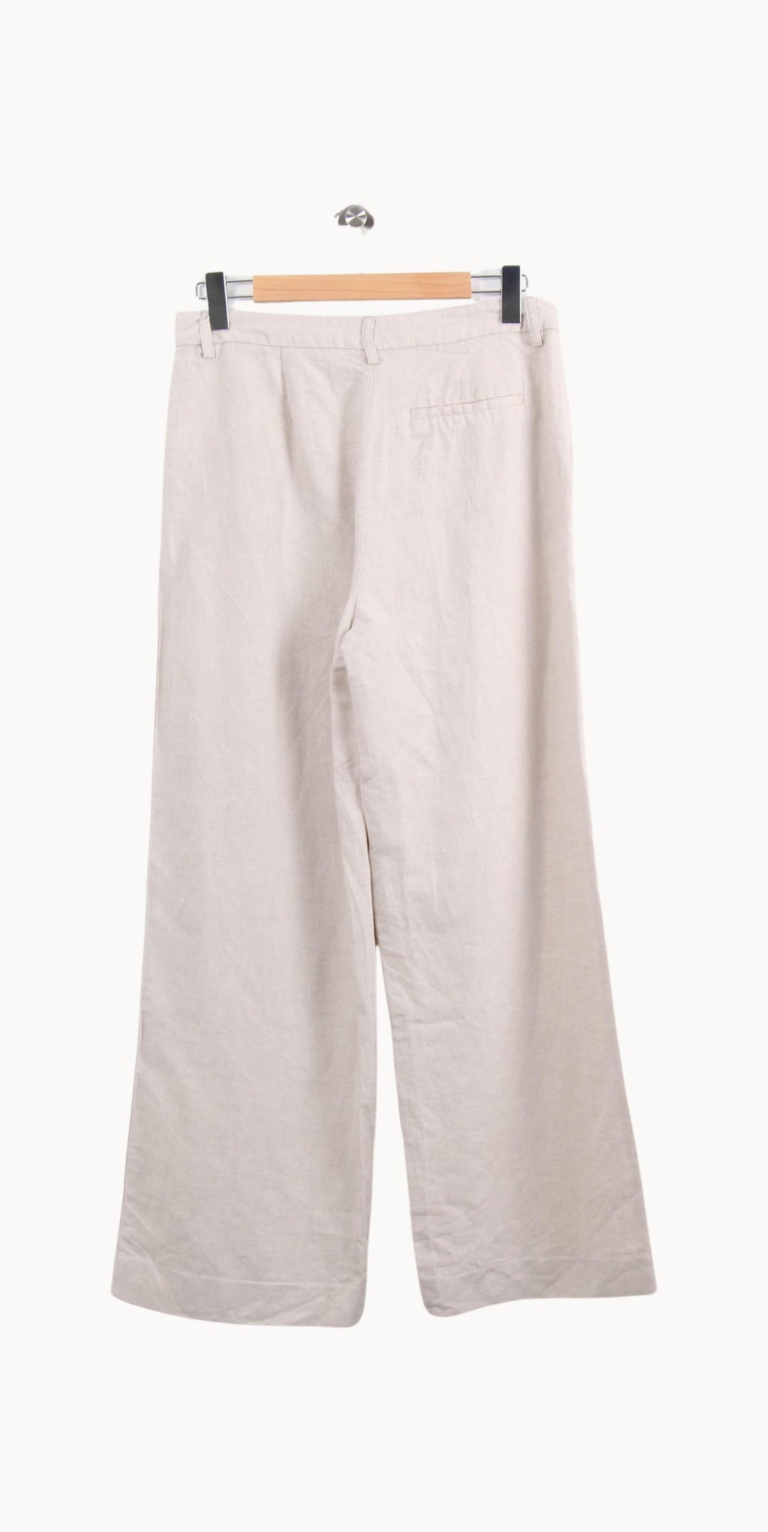 Pantalon Large Beige - Taille L/40 de la marque Caroll | PARAD55686 - Vendu par Paradigme - Image 4