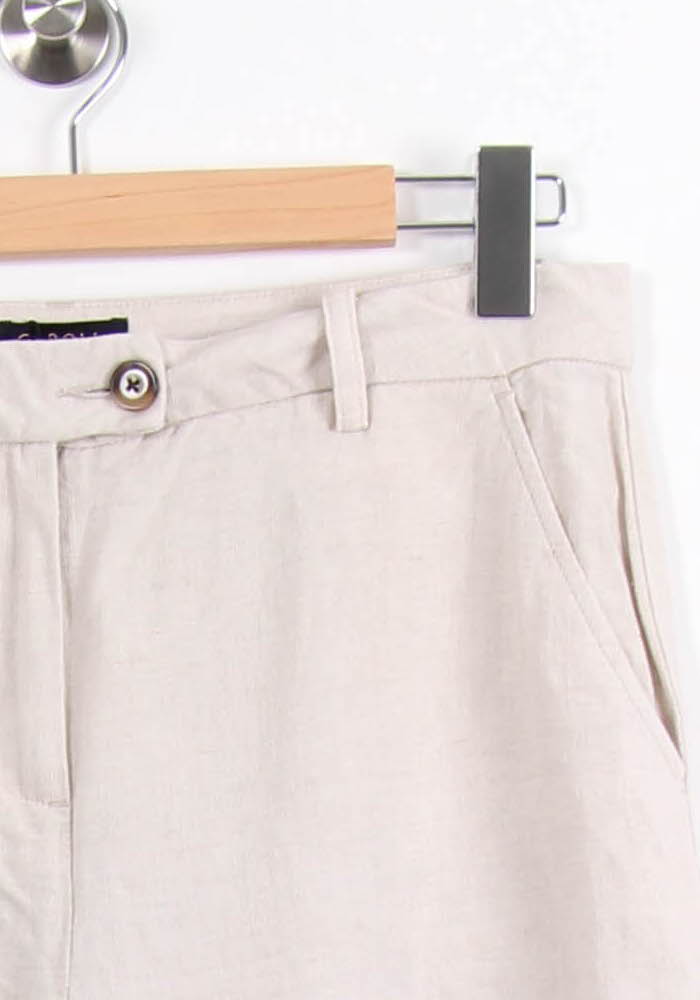Pantalon Large Beige - Taille L/40 de la marque Caroll | PARAD55686 - Vendu par Paradigme - Image 3