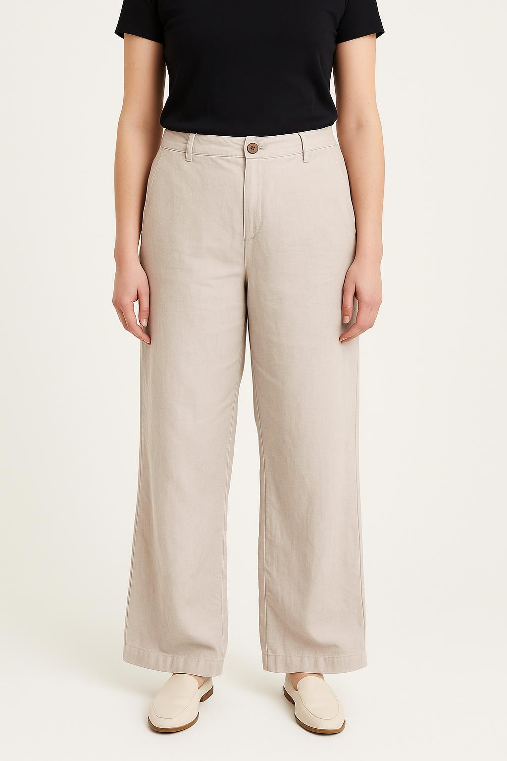 Pantalon Large Beige - Taille L/40 de la marque Caroll | PARAD55686 - Vendu par Paradigme - Image 1