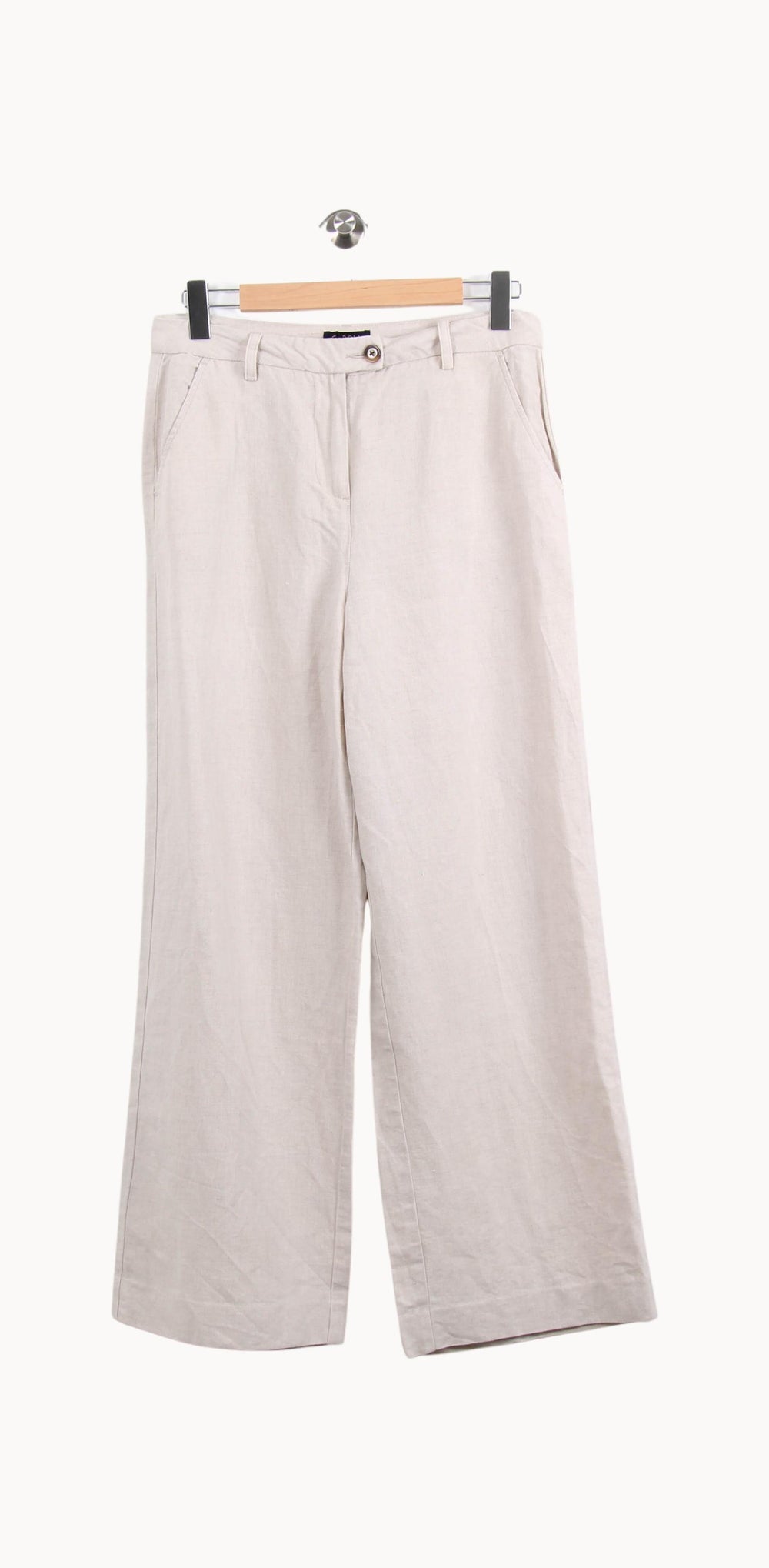 Pantalon Large Beige - Taille L/40 de la marque Caroll | PARAD55686 - Vendu par Paradigme - Image 2
