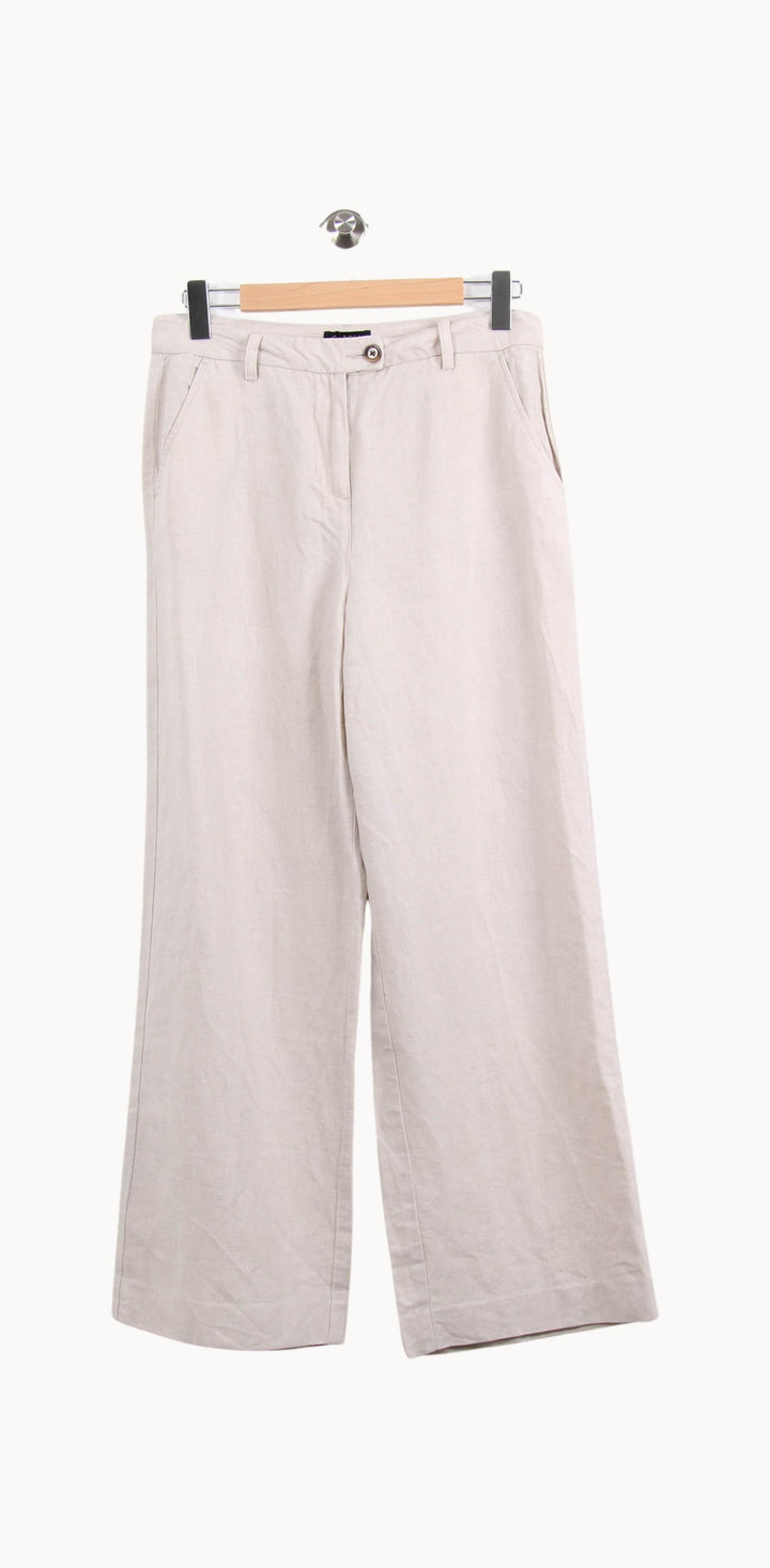 Pantalon Large Beige - Taille L/40 de la marque Caroll | PARAD55686 - Vendu par Paradigme - Image 2