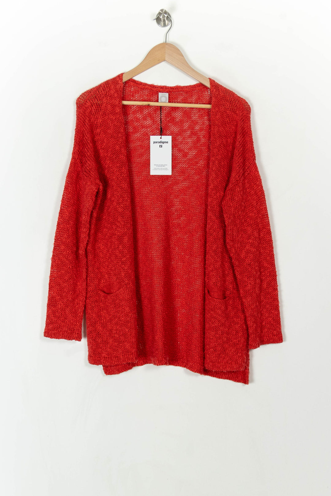 Cardigan Rouge - Taille M/38 de la marque Maison Montagut | PARAD55699 - Vendu par Paradigme - Image 2