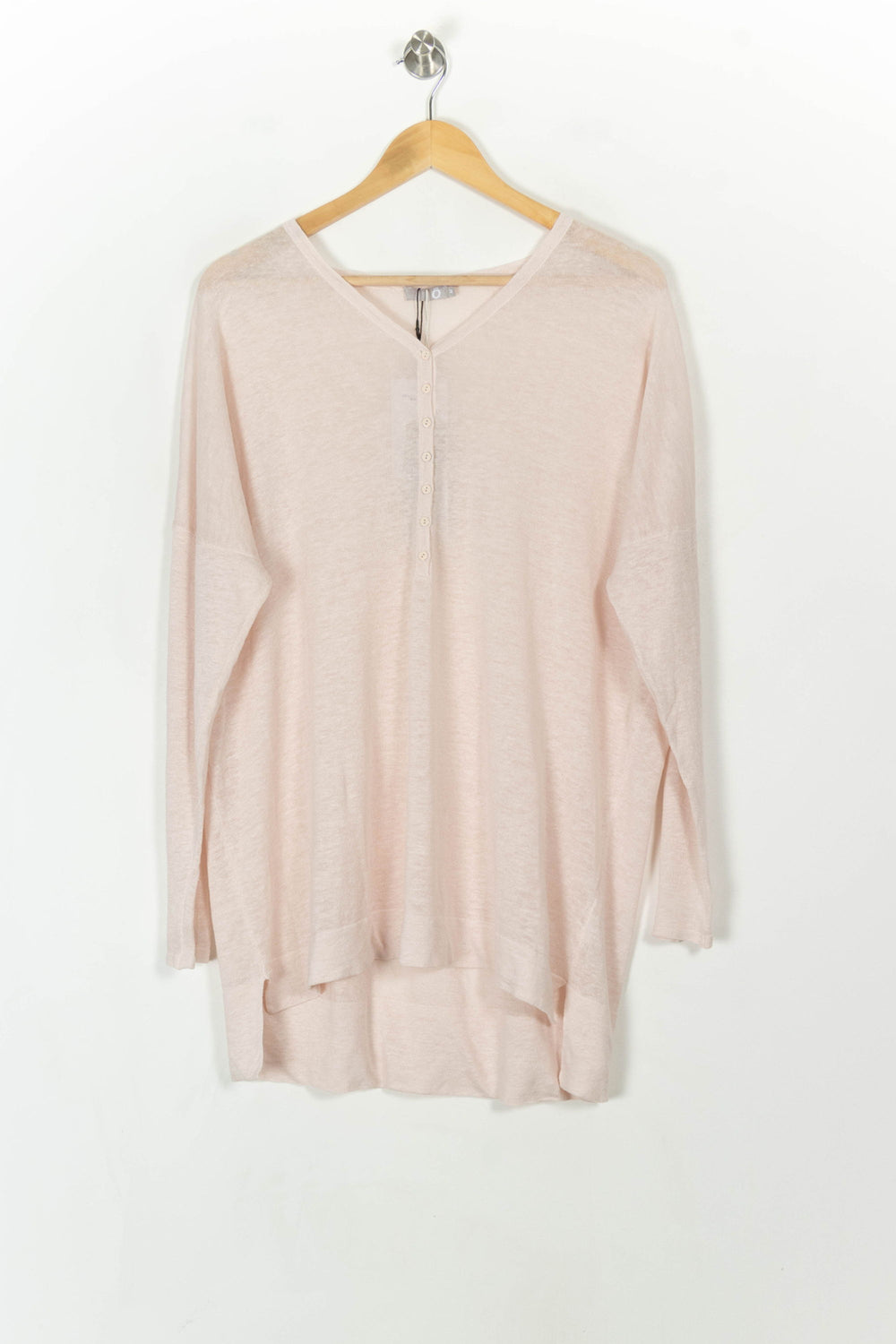 Pull Col V Rose - Taille M/38 de la marque Maison Montagut | PARAD55703 - Vendu par Paradigme - Image 2