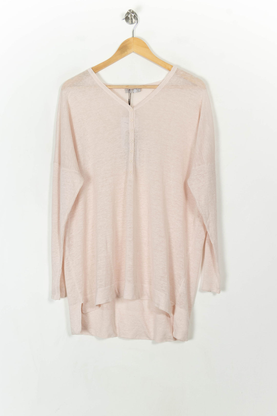 Pull Col V Rose - Taille M/38 de la marque Maison Montagut | PARAD55703 - Vendu par Paradigme - Image 2