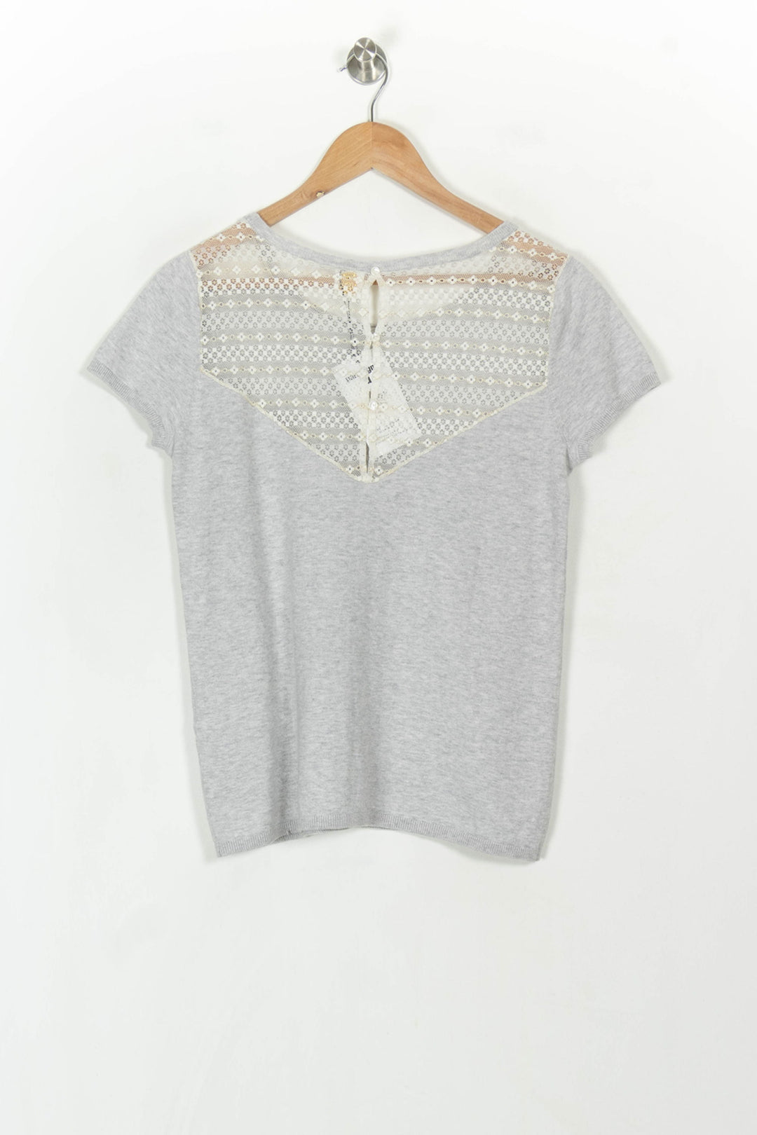 T-shirt Gris et Blanc - Taille S/36 de la marque Des petits hauts | PARAD55706 - Vendu par Paradigme - Image 5