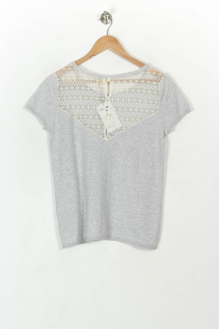 T-shirt Gris et Blanc - Taille S/36 de la marque Des petits hauts | PARAD55706 - Vendu par Paradigme - Image 5