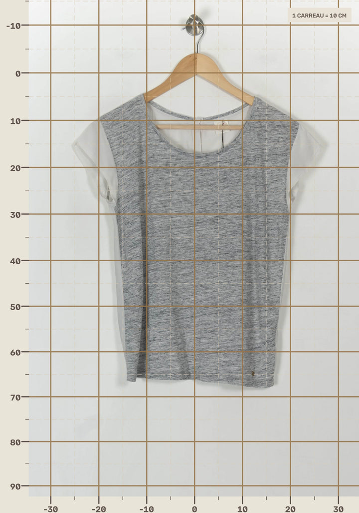 Blouse Gris et Blanc - Taille S/36 de la marque Des petits hauts | PARAD55707 - Vendu par Paradigme - Image 4
