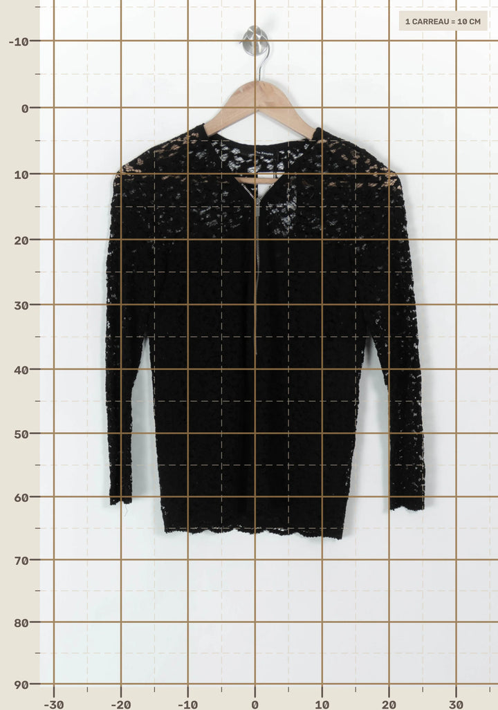 Blouse Noire - Taille S/36 de la marque The Kooples | PARAD55708 - Vendu par Paradigme - Image 4