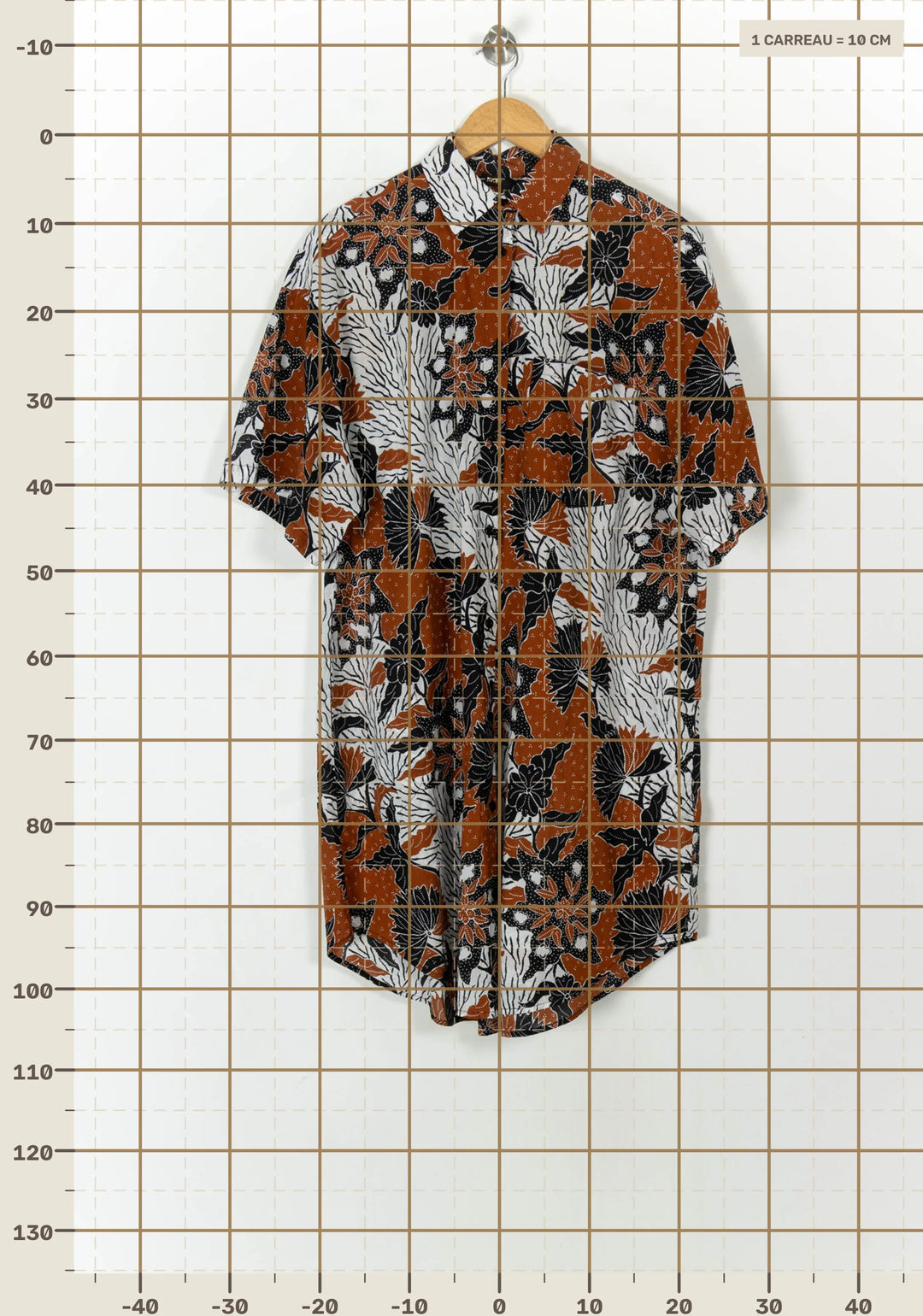 Chemise à Manches Courtes Marron et Noire - Taille M/38 de la marque Maje | PARAD55711 - Vendu par Paradigme - Image 4