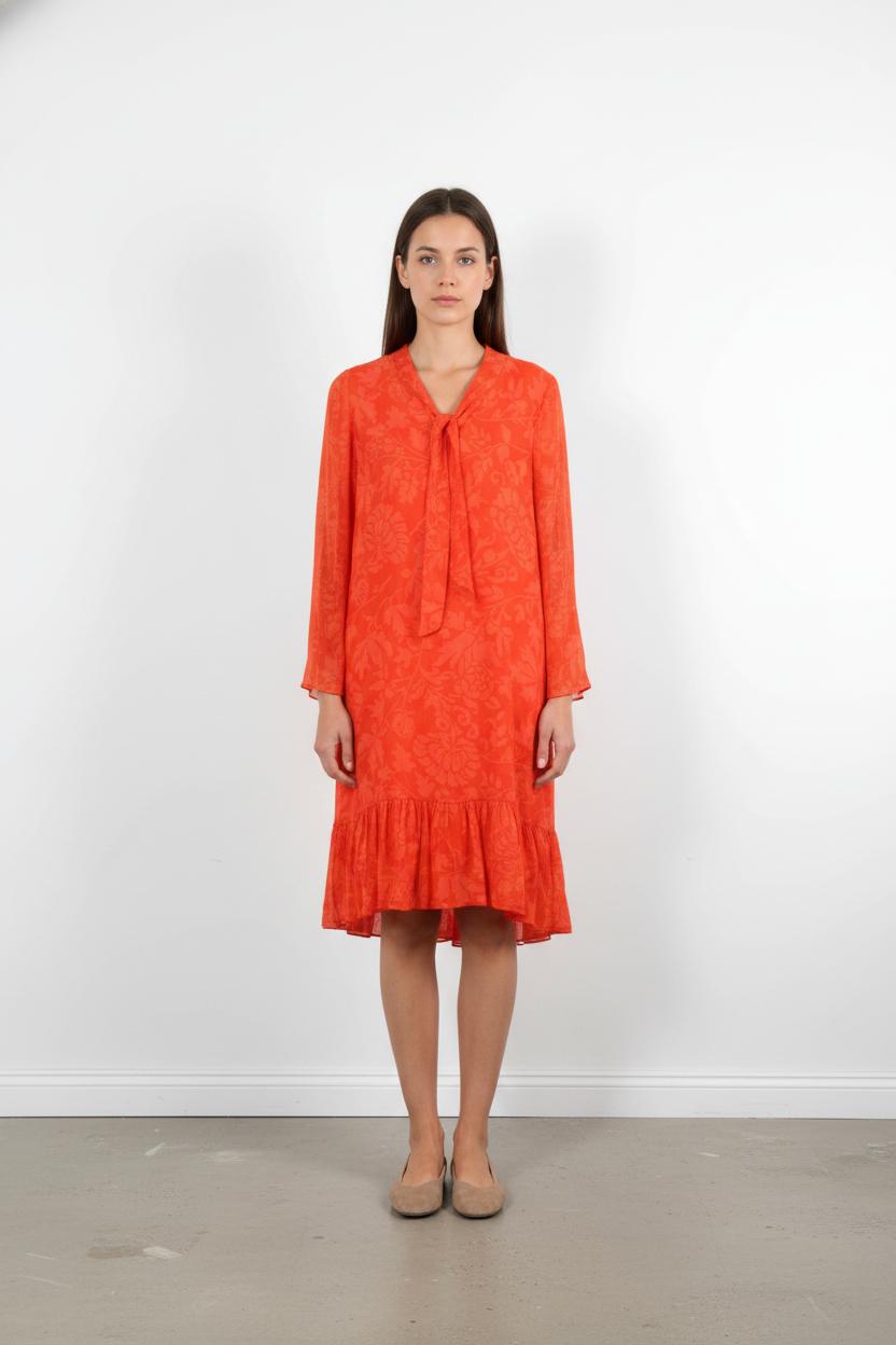 Robe Volantée Orange - Taille L/40