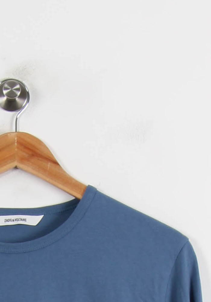 Tee-shirt Manches Longues Bleu - Taille XS/34 de la marque Zadig&Voltaire | PARAD55725 - Vendu par Paradigme - Image 3