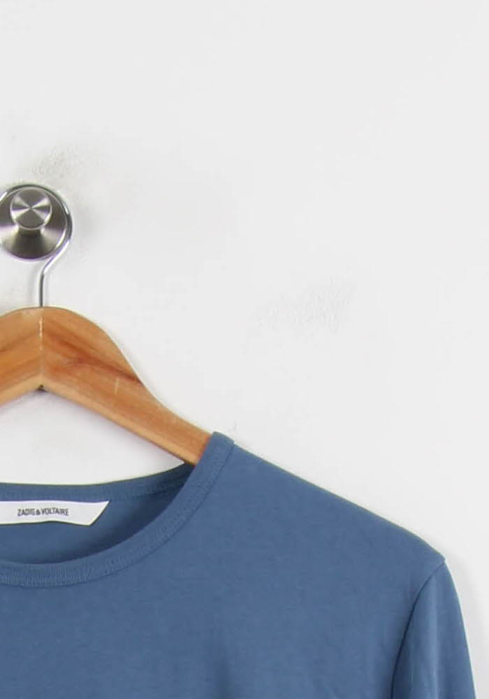 Tee-shirt Manches Longues Bleu - Taille XS/34 de la marque Zadig&Voltaire | PARAD55731 - Vendu par Paradigme - Image 3