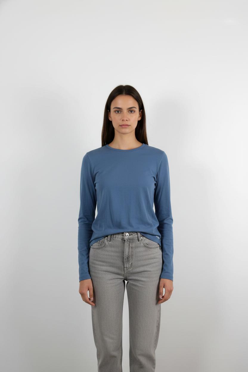 Tee-shirt Manches Longues Bleu - Taille XS/34