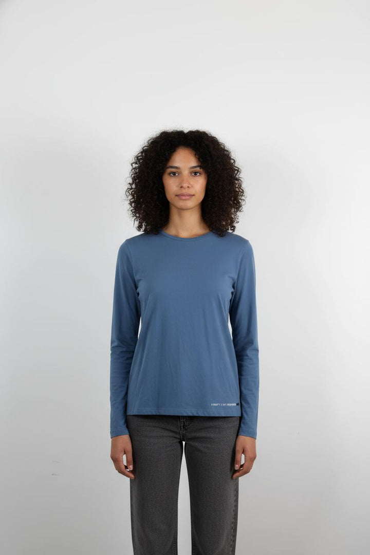 T-shirt Manches Longues Bleu - Taille S/36
