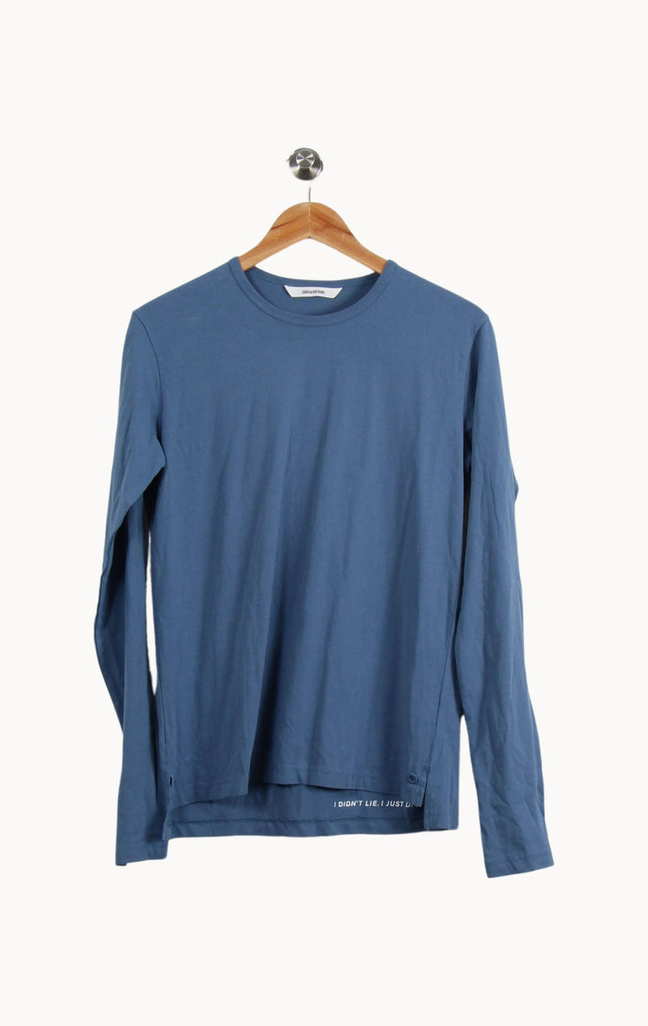 Tee-shirt Manches Longues Bleu - Taille XS/34 de la marque Zadig&Voltaire | PARAD55735 - Vendu par Paradigme - Image 2