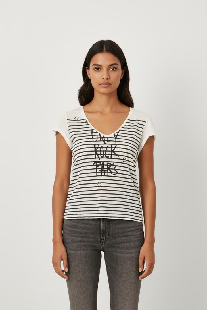 Tee-shirt Blanc et Noir - Taille S/36
