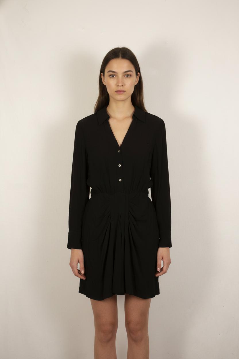 Robe Chemise Noire - Taille S/36