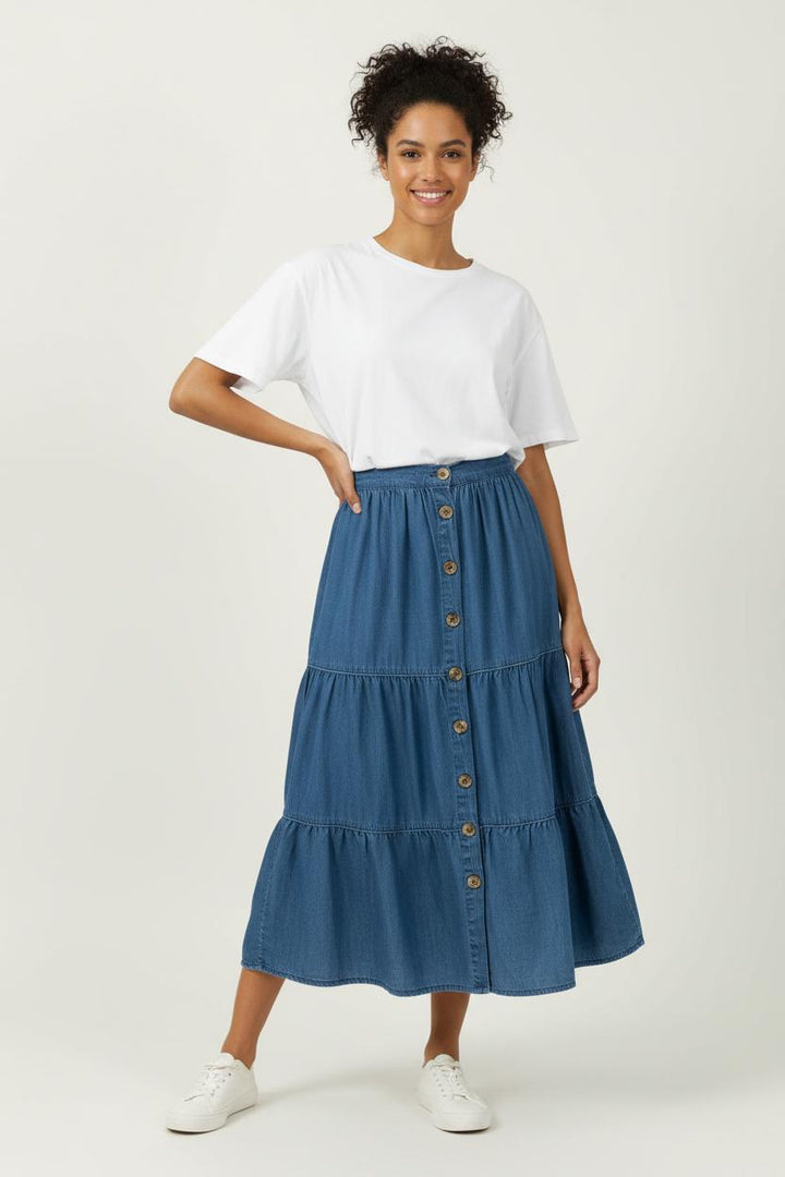 Jupe Longue Bleue - Taille S/36 de la marque Petite Mendigote | PARAD55764 - Vendu par Paradigme - Image 1