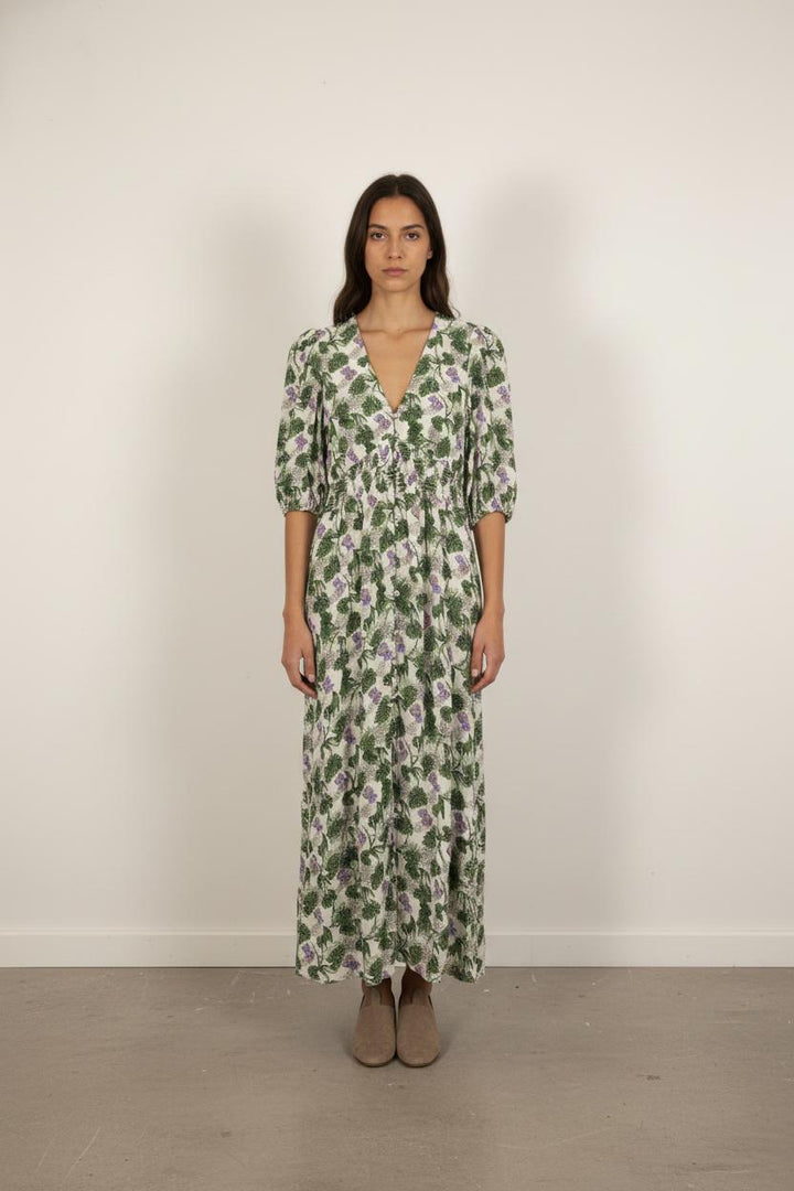Robe Longue Verte et Violette - Taille M/38