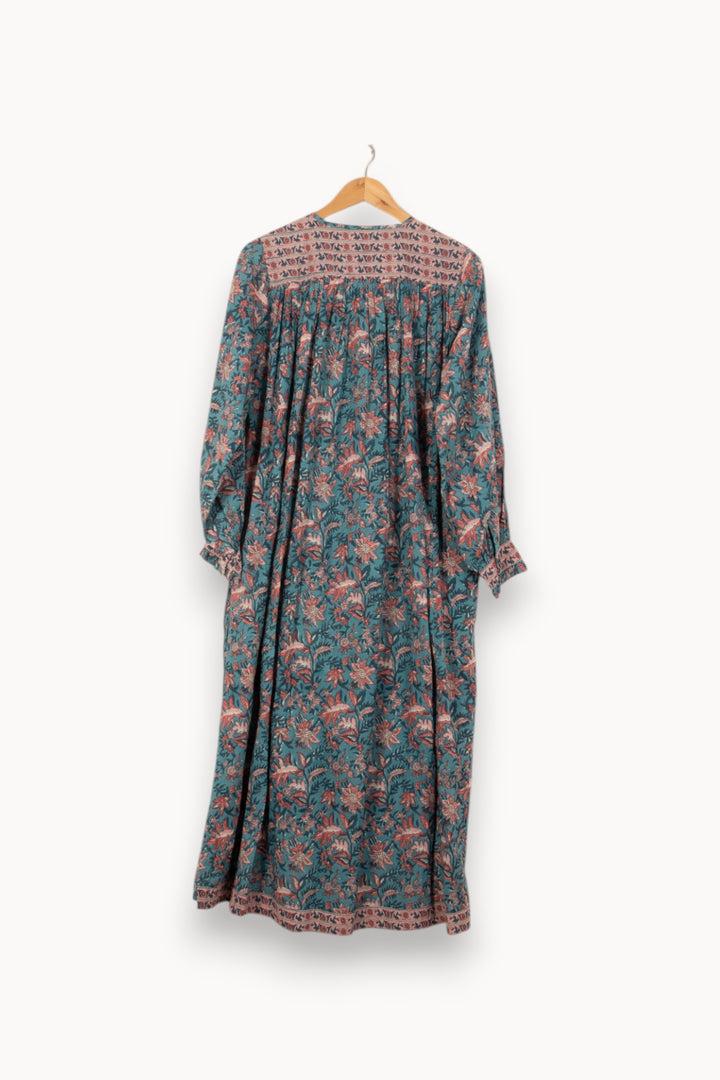 Robe Longue Bleu et Rose - Taille S/36 de la marque Louise Misha | PARAD55779 - Vendu par Paradigme - Image 4